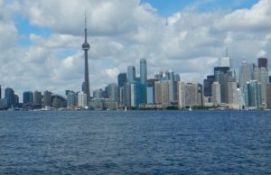 Toronto skyline.
